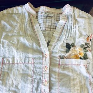 Johnny Was Embroidered Long Sleeve Dress Shirt
